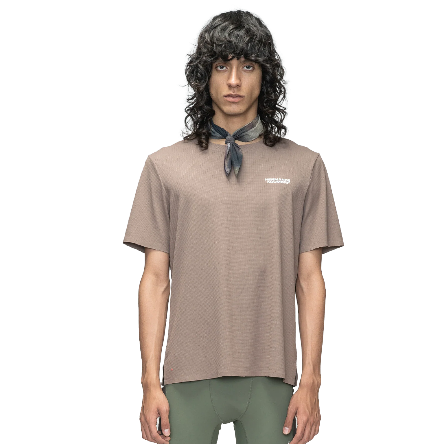 Hermanos Koumori Men's Ss Training T-Shirt - Deep Taupe