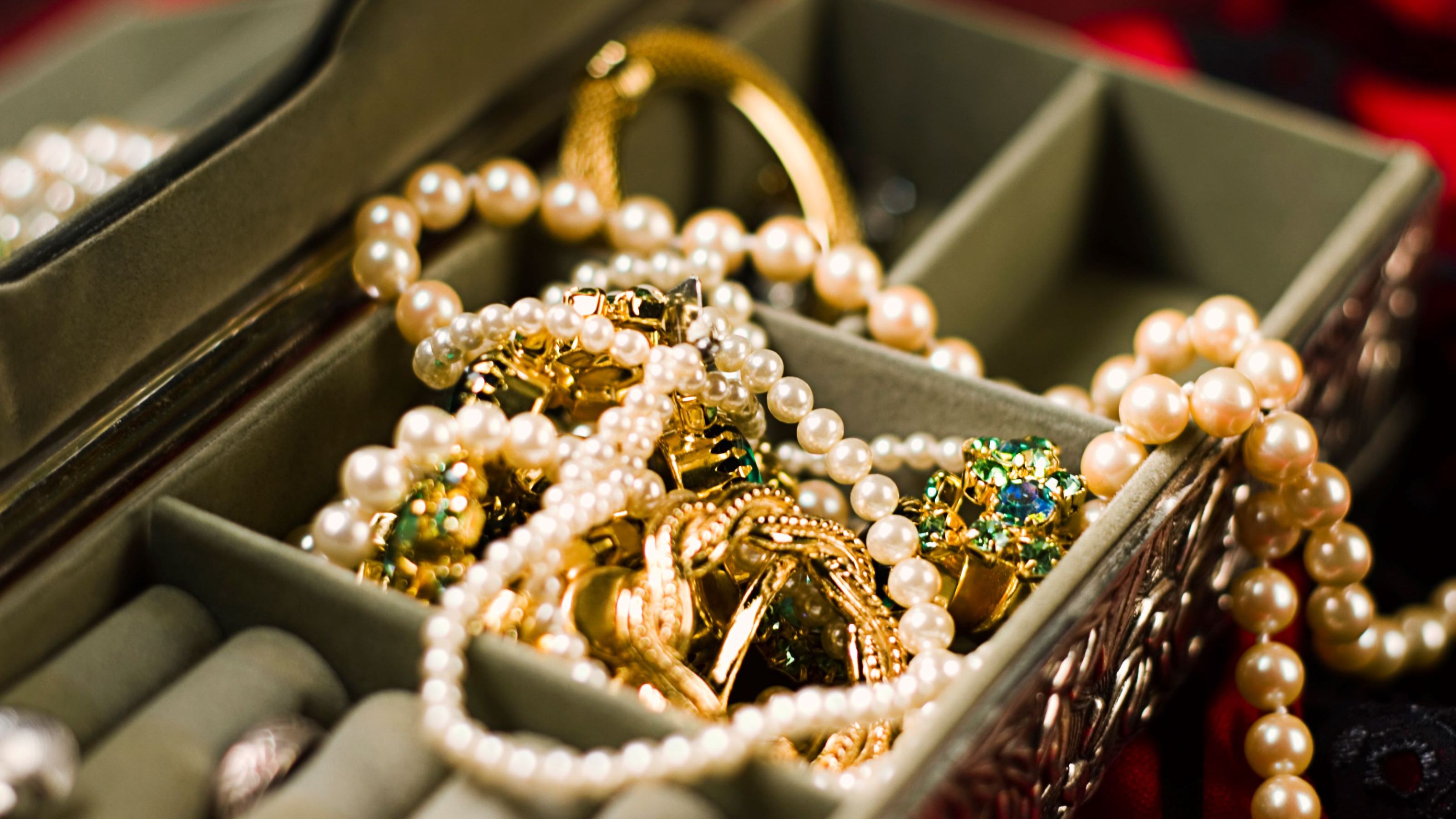 A jewelry box full of jewelry