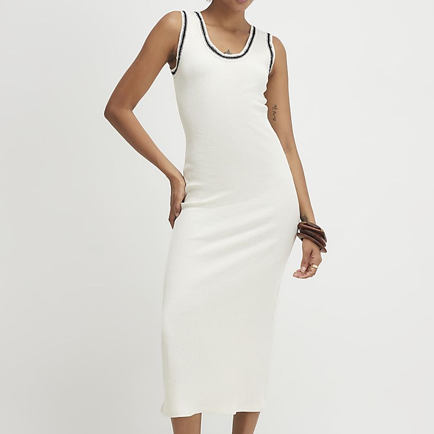 River Island Whipstitch Trim Dress