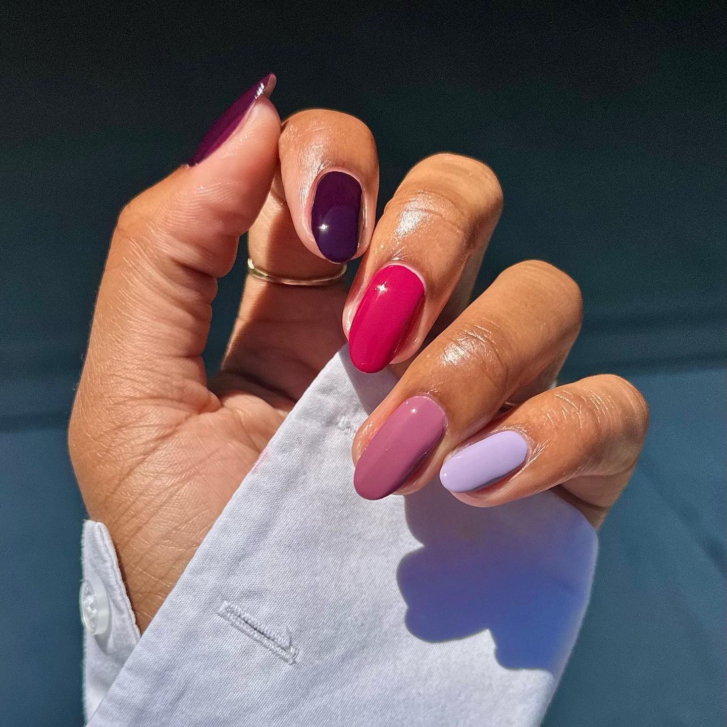purple manicure