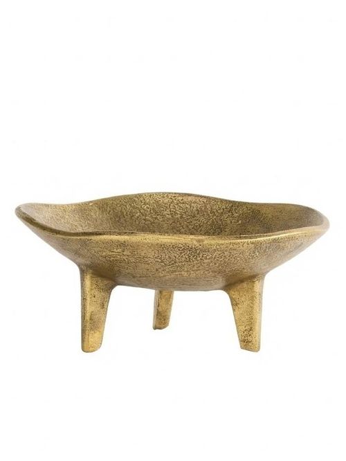 Rustic Brass Footed Bowl