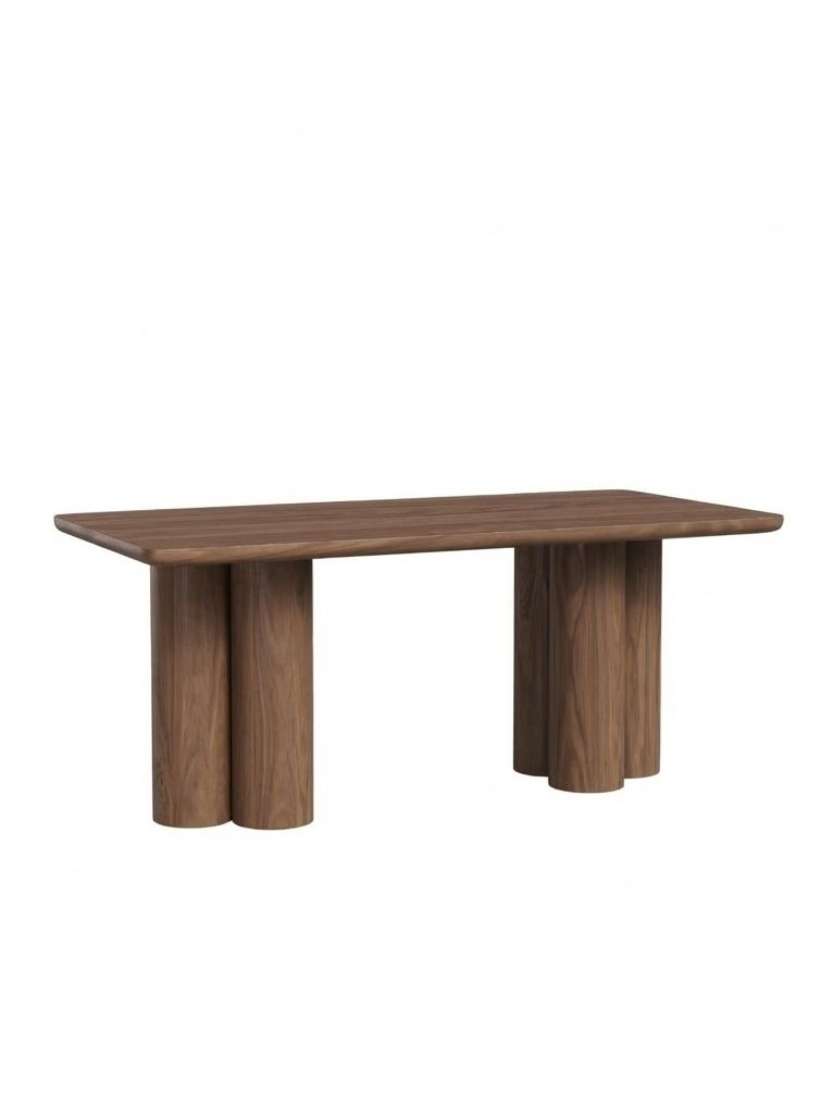 Noelle 6 Seat Rectangle Wooden Dining Table