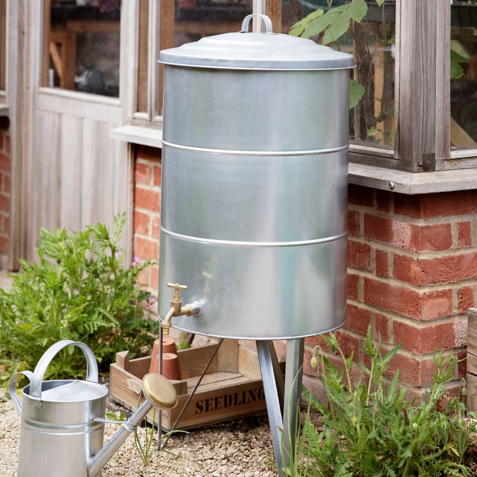 Classic Water Butt 100l - Galvanised Steel, Silver
