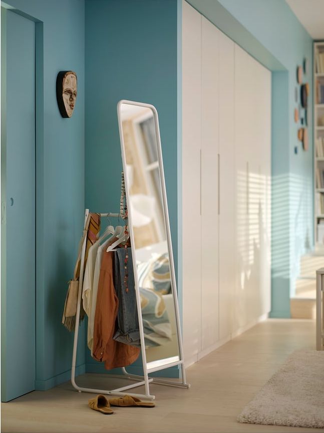 IKEA, Knapper Standing Mirror - White 48x160 Cm