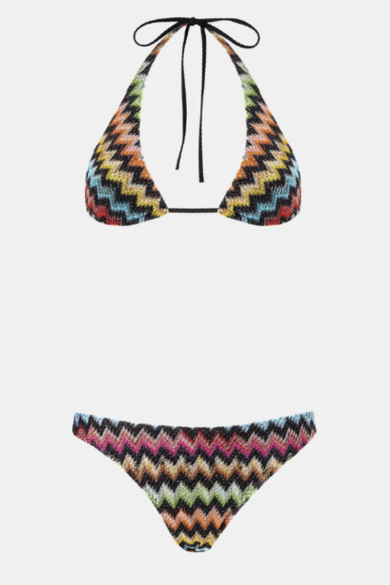 Missoni, Bikini in Lam&amp;eacute; Viscose With Micro Zigzag Pattern