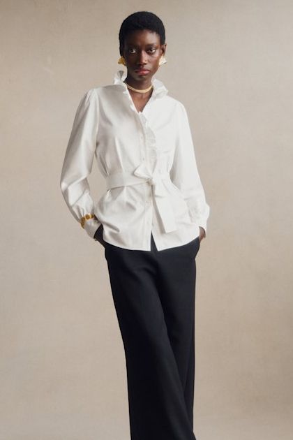 Corine Shirt - Ecru - Organic Cotton - S&amp;eacute;zane