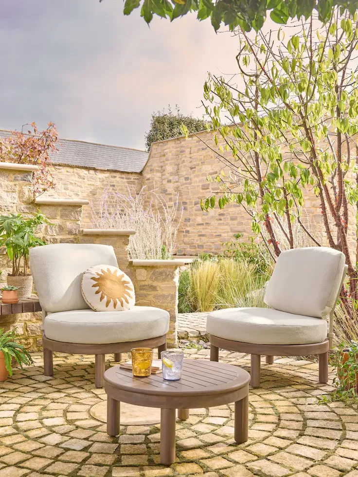 next, 3 Piece Natural Boucle Bistro Set