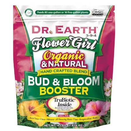 Dr. Earth Gl61100518430 Fertilizer &amp;amp; Soil 707p Organic 8 Bud &amp;amp; Bloom Fertilizer in Poly Bag, 4-Pound, 4 Lb, Natural