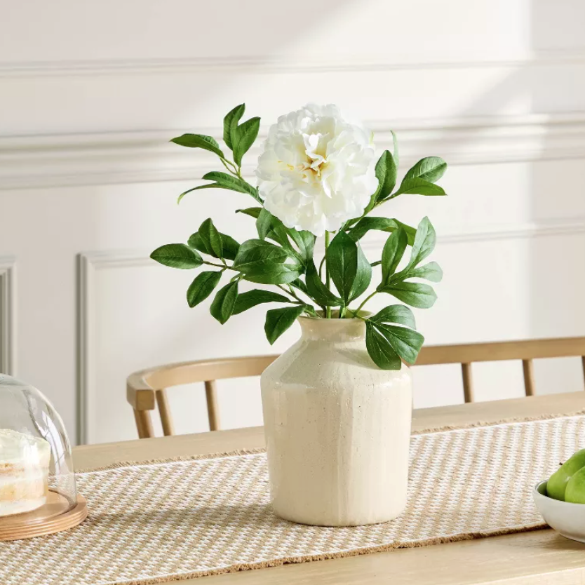 White Peony Artificial Stem - Hearth &amp;amp; Hand&amp;trade; with Magnolia