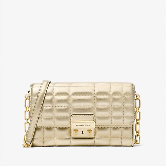 Tribeca Metallic Leather Convertible Crossbody Bag