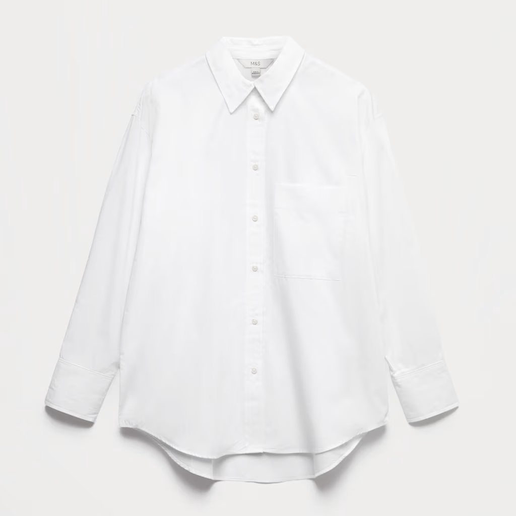 M&amp;amp;S, white button up