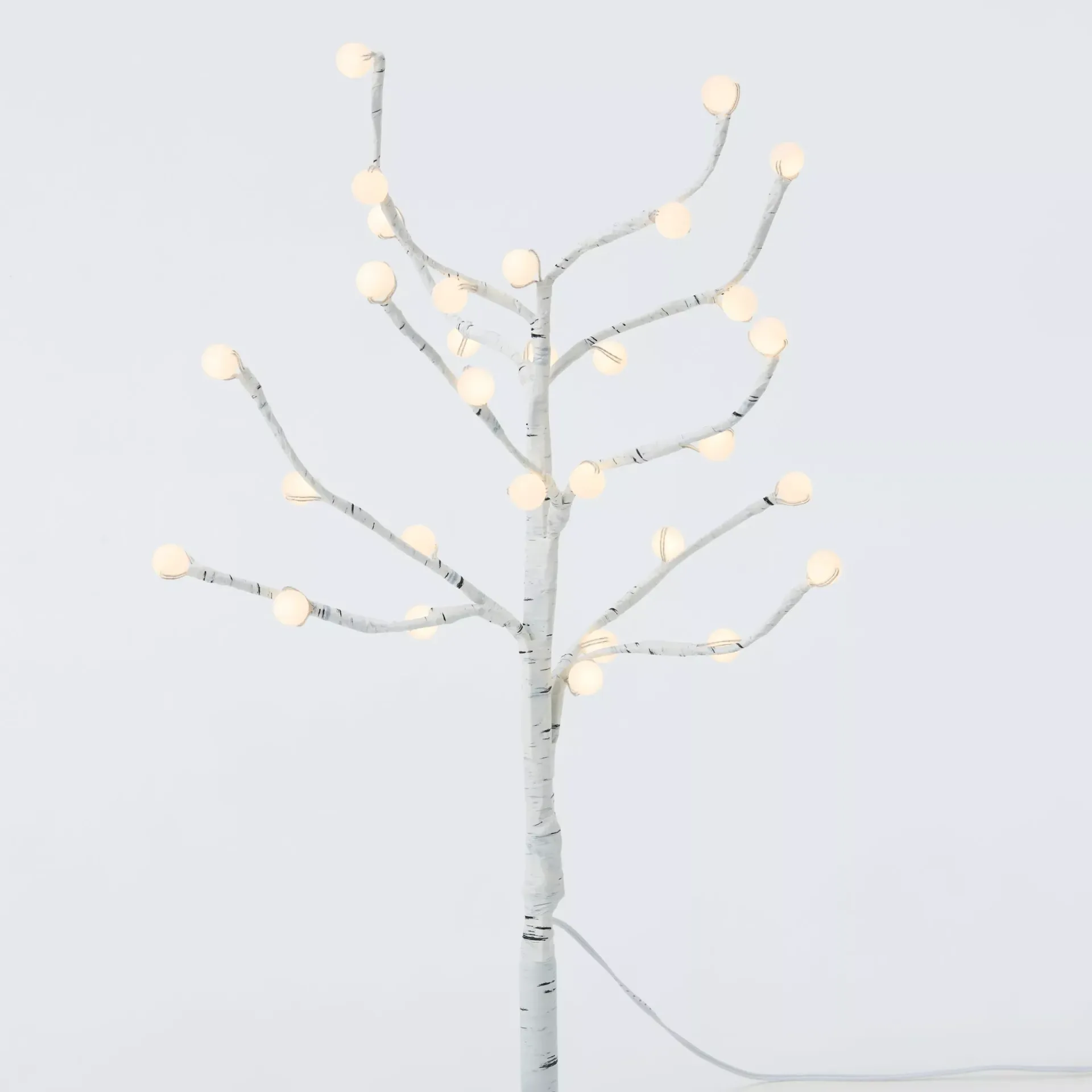 John Lewis Pre-Lit Led Snowball Bare Branch Tree, Warm White