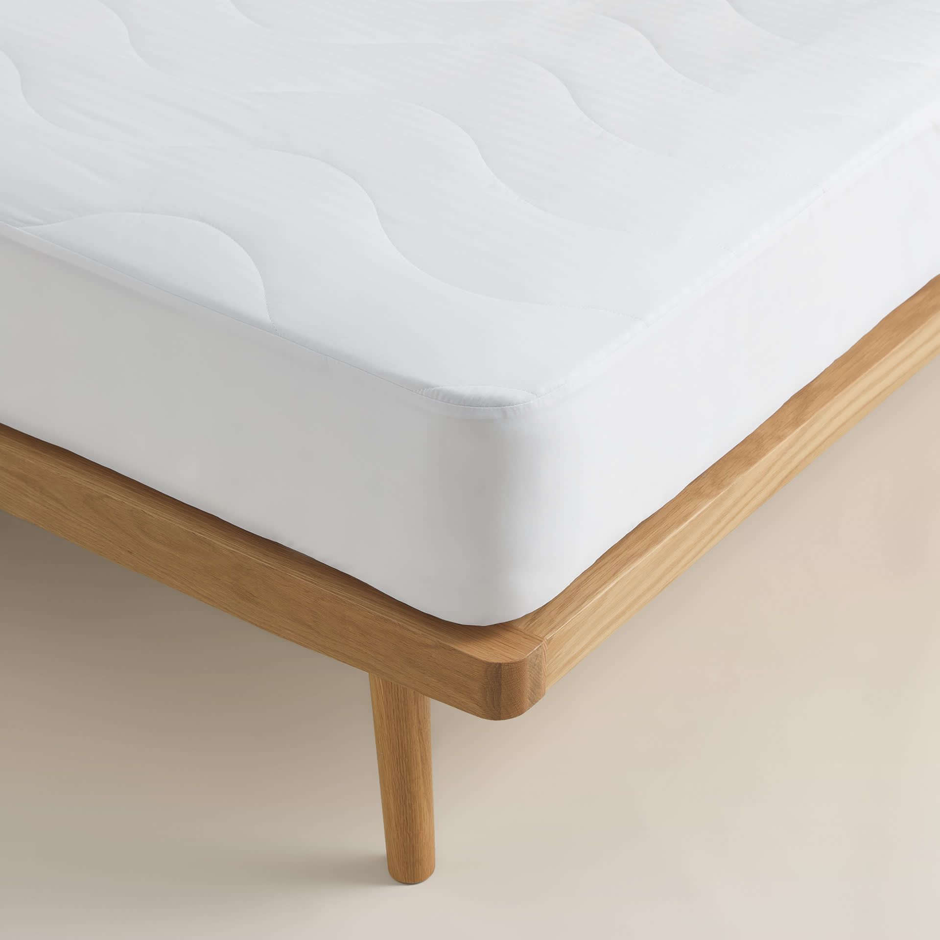 thumbnail image 2 of Waterproof PVC Mattress Protector - Fitted Cover For Single, Double, King Size Bed - UK Made - White - Easy Wipe Clean 2 of 6