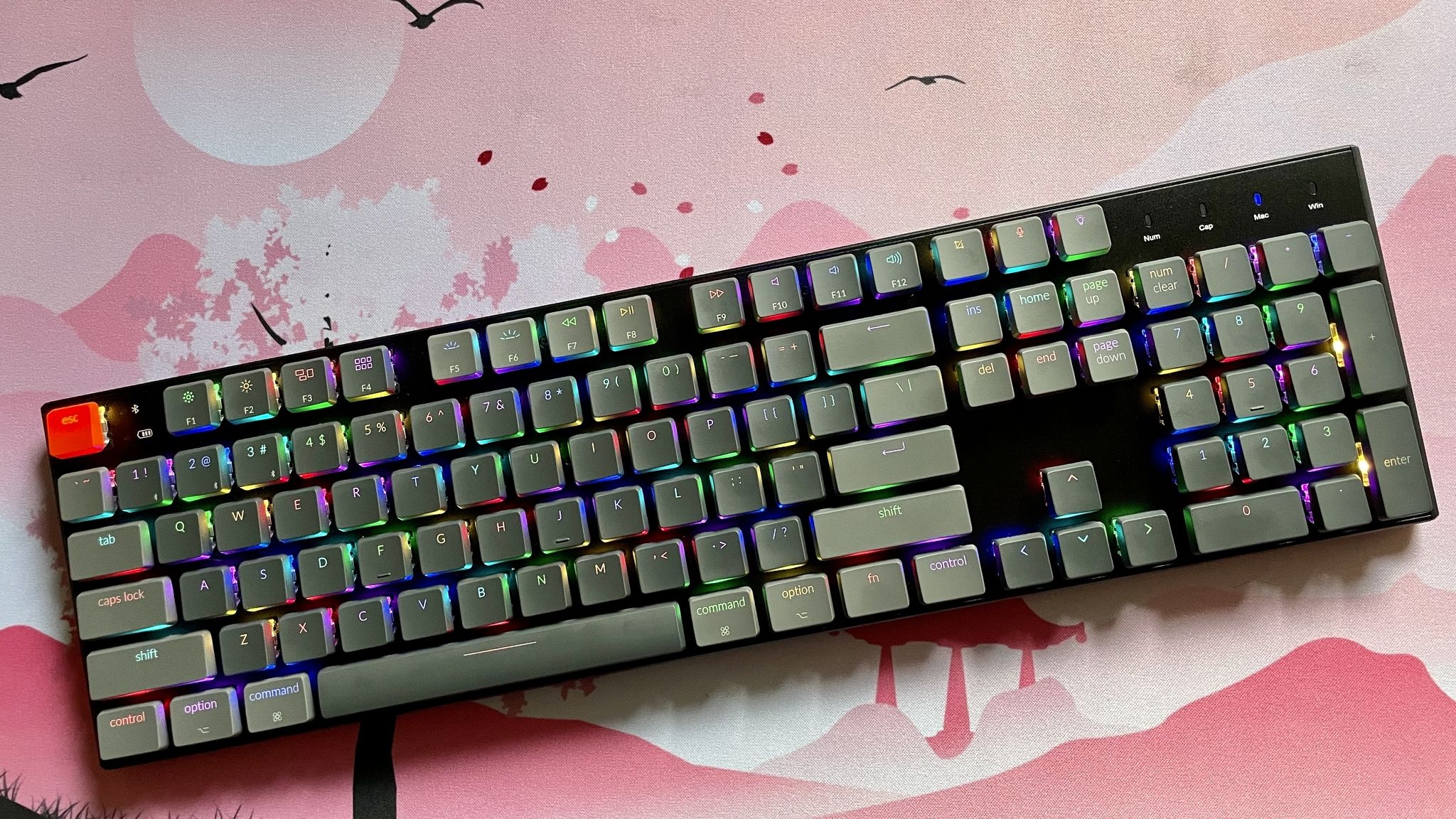 Keychron K1 V4　RGBバックライト（一部キーキャップなし→代替可） Keychron K1 V4 review: A sleek, low-profile mechanical keyboard