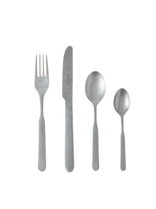 Osteria Stonewashed Cutlery Set | Silver