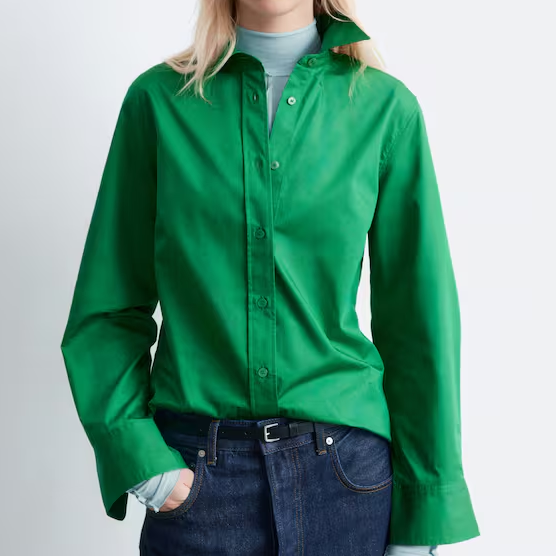 &amp;amp; Other Stories, green button up