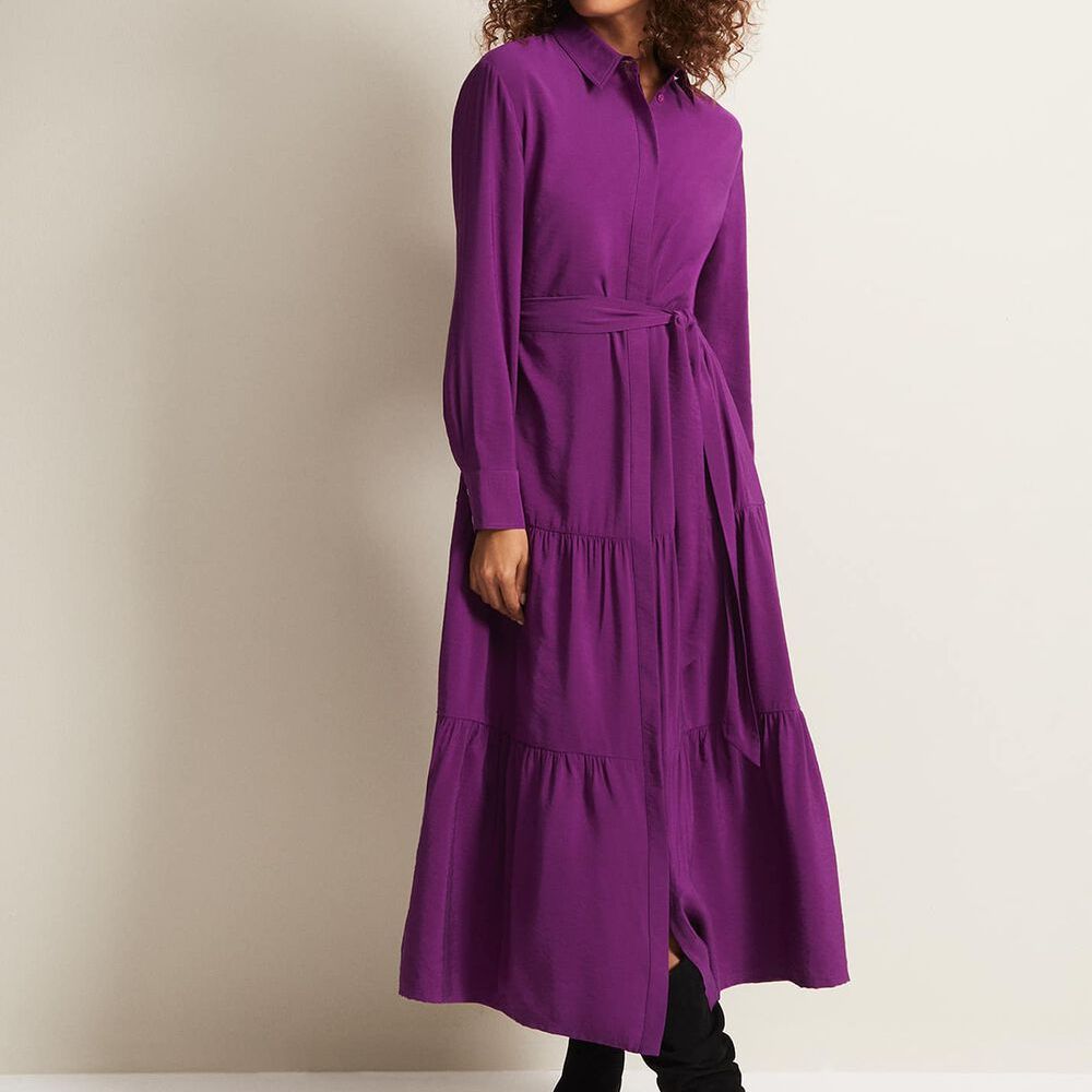 Jayden Purple Shirt Midaxi Dress
