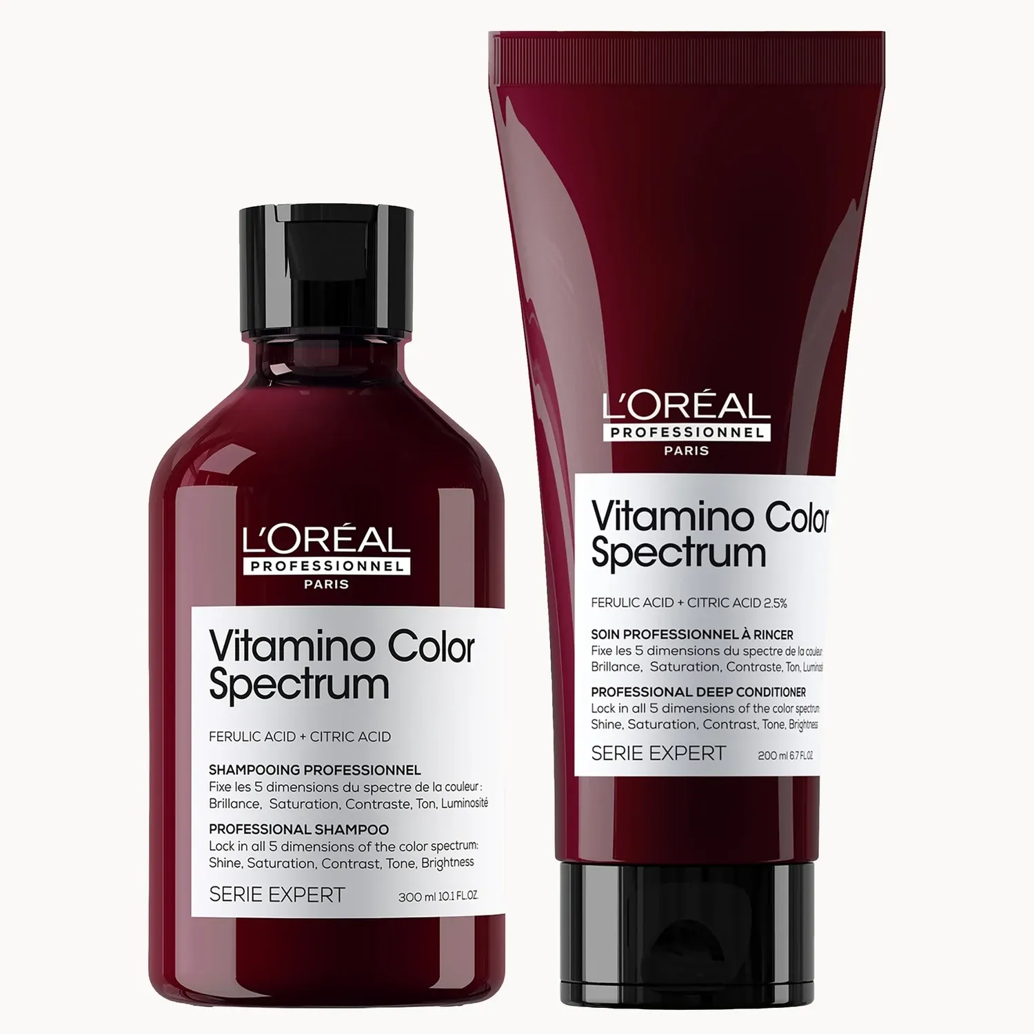 L'or&eacute;al Professionnel Vitamino Color Spectrum Shampoo 300ml & Conditioner 200ml for Coloured Hair, Lock in Colour for 100 Days