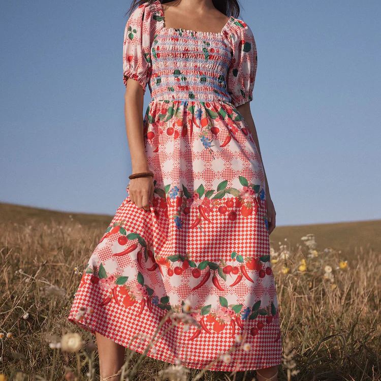 Next, Smock Midi Dress