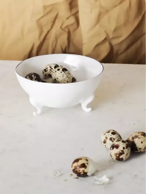 Cobalt Hand-Painted Bone-China Berry Bowl