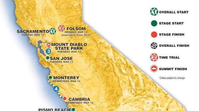 Maillot de cyclisme Hcapie AMGEN Tour Of California taille Med jaune bleu
