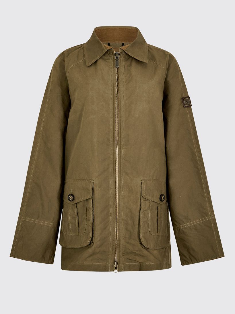 Delaney Women's Wax Cotton Utility Jacket - Dusky Green