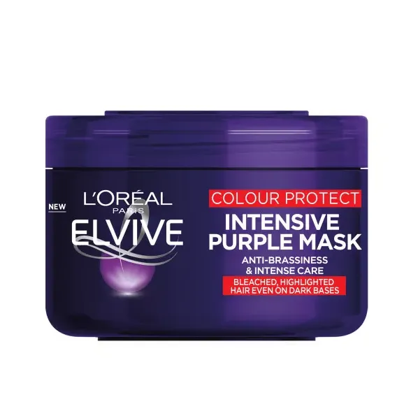 L'oreal Paris Elvive Colour Protect Anti-Brassiness Purple Hair Mask for Coloured or Highlighted Hair 250ml