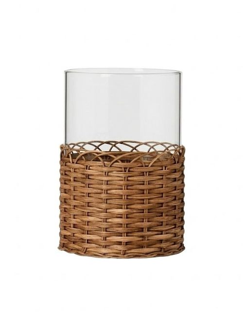 Wideville Rattan Small Candle Holder