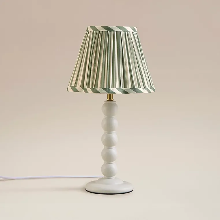 George Home, White Bobbin Table Lamp