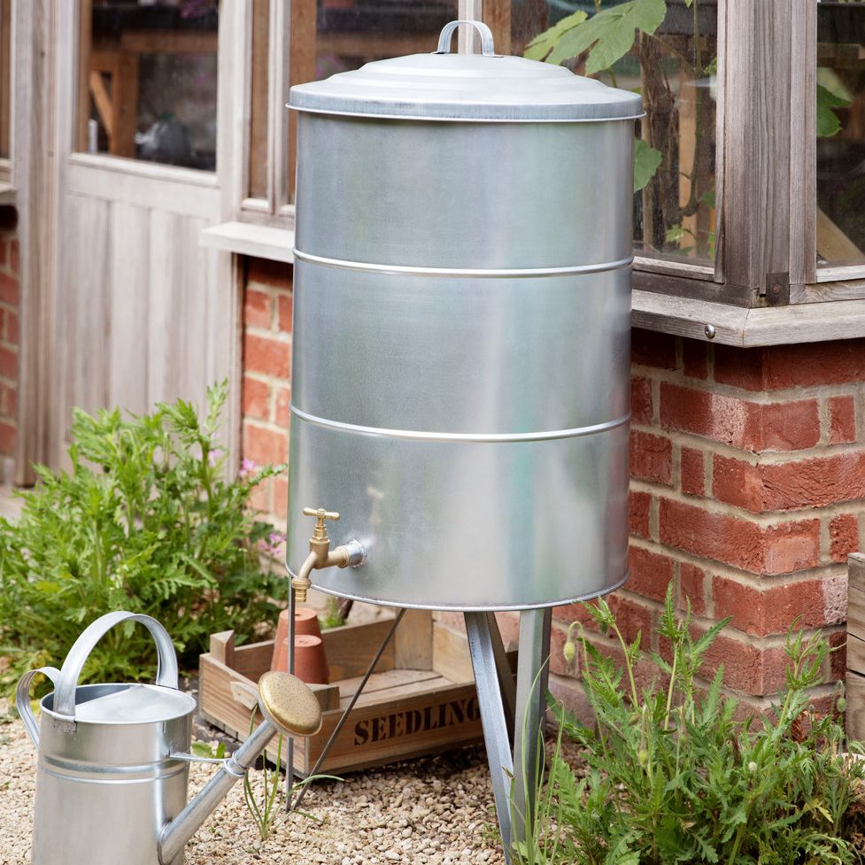Classic Water Butt 100l - Galvanised Steel, Silver