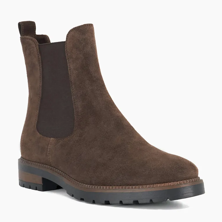 Dune London brown suede Chelsea boots