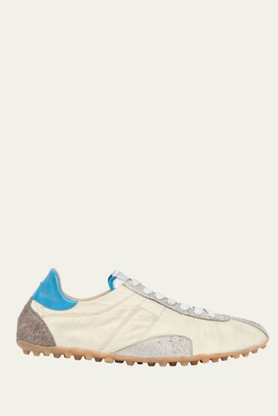 Suede Quilted Low-Top Sprinter Sneakers