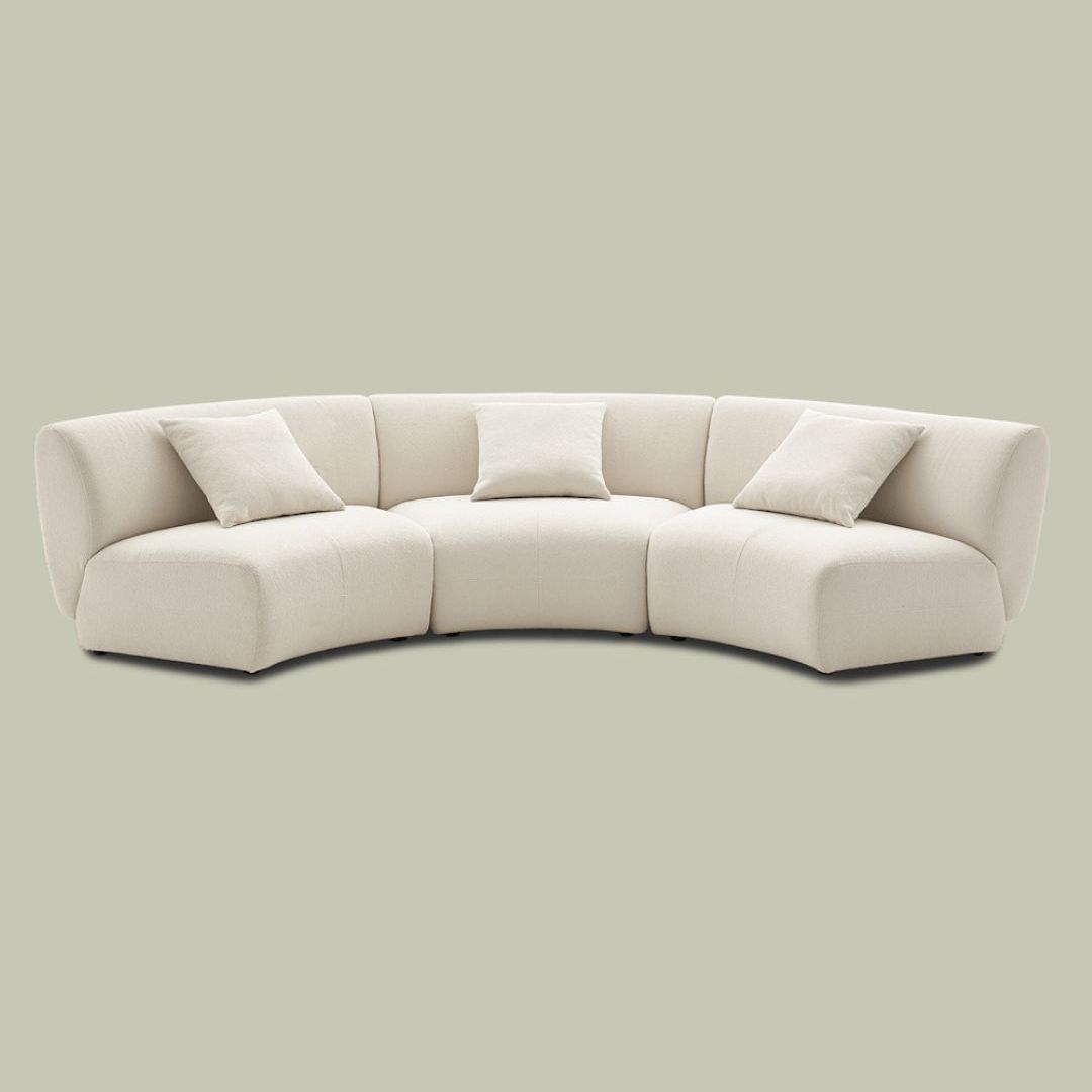 Castlery, Auburn Performance Fabric Armless Curve 3 Seater Sofa