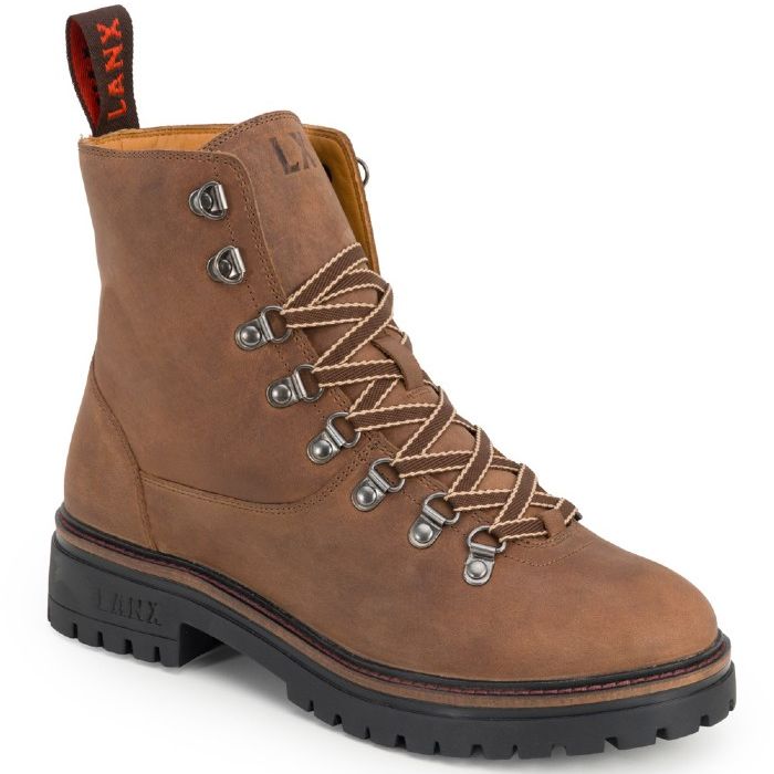 Ladies Lanx Whalley Lace-To-Toe Boots Conker Distressed