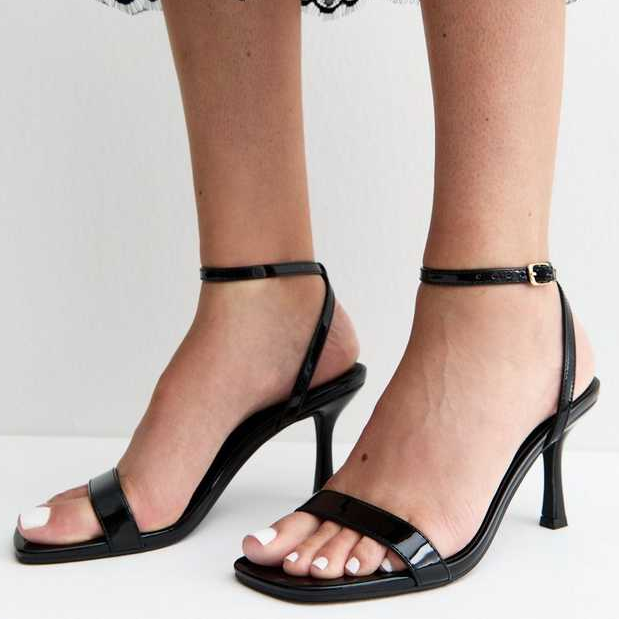 New Look, Black Strappy Heeled Sandals