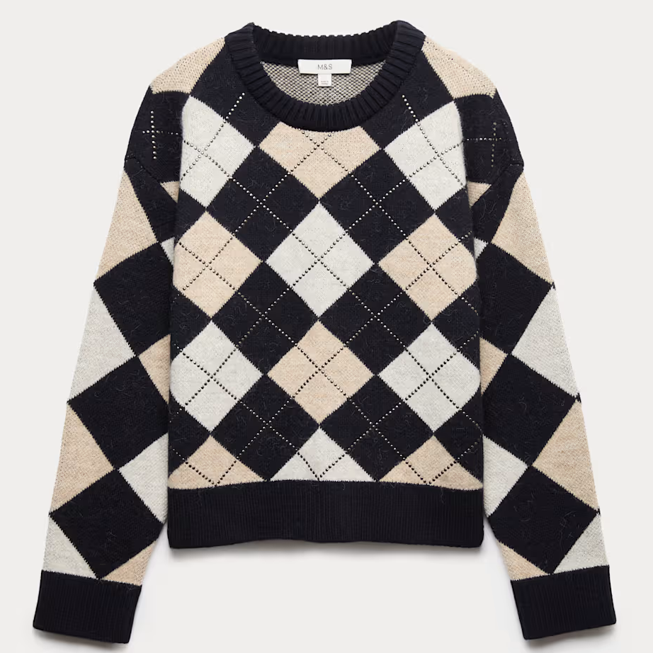 M&amp;amp;S Argyle Jumper