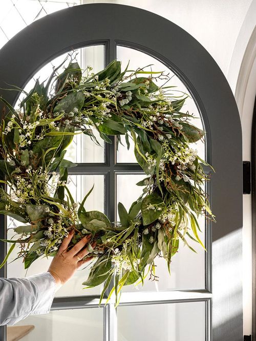 Faux Wild Grass & Eucalyptus Wreath