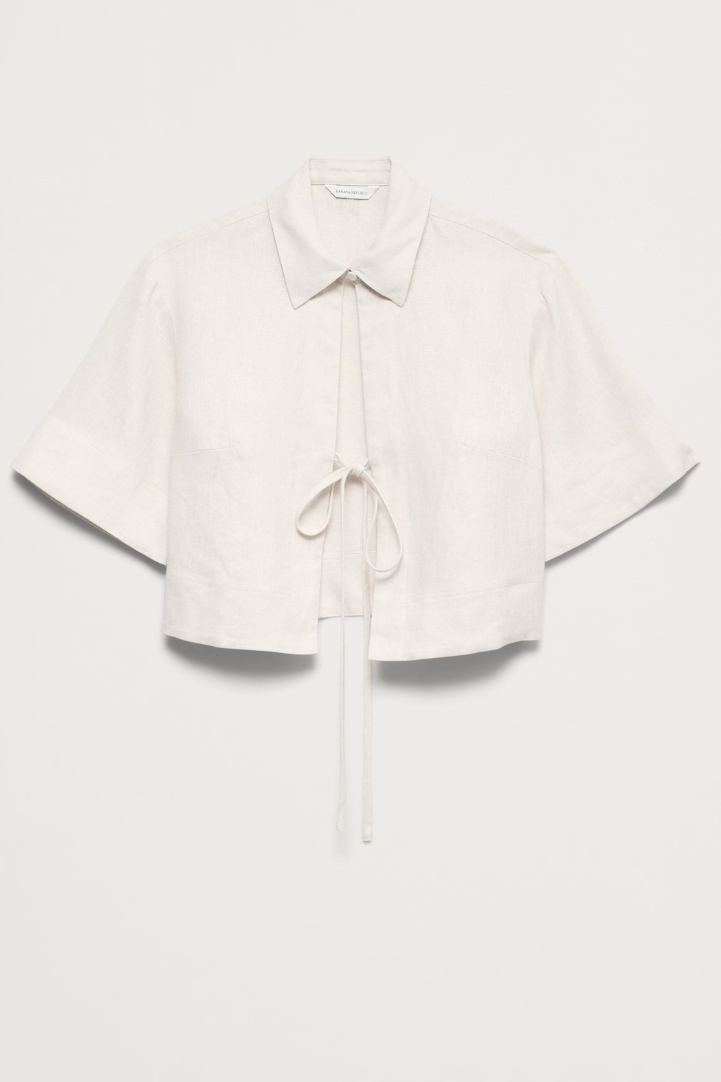 Banana Republic, Linen Tie-Front Shirt