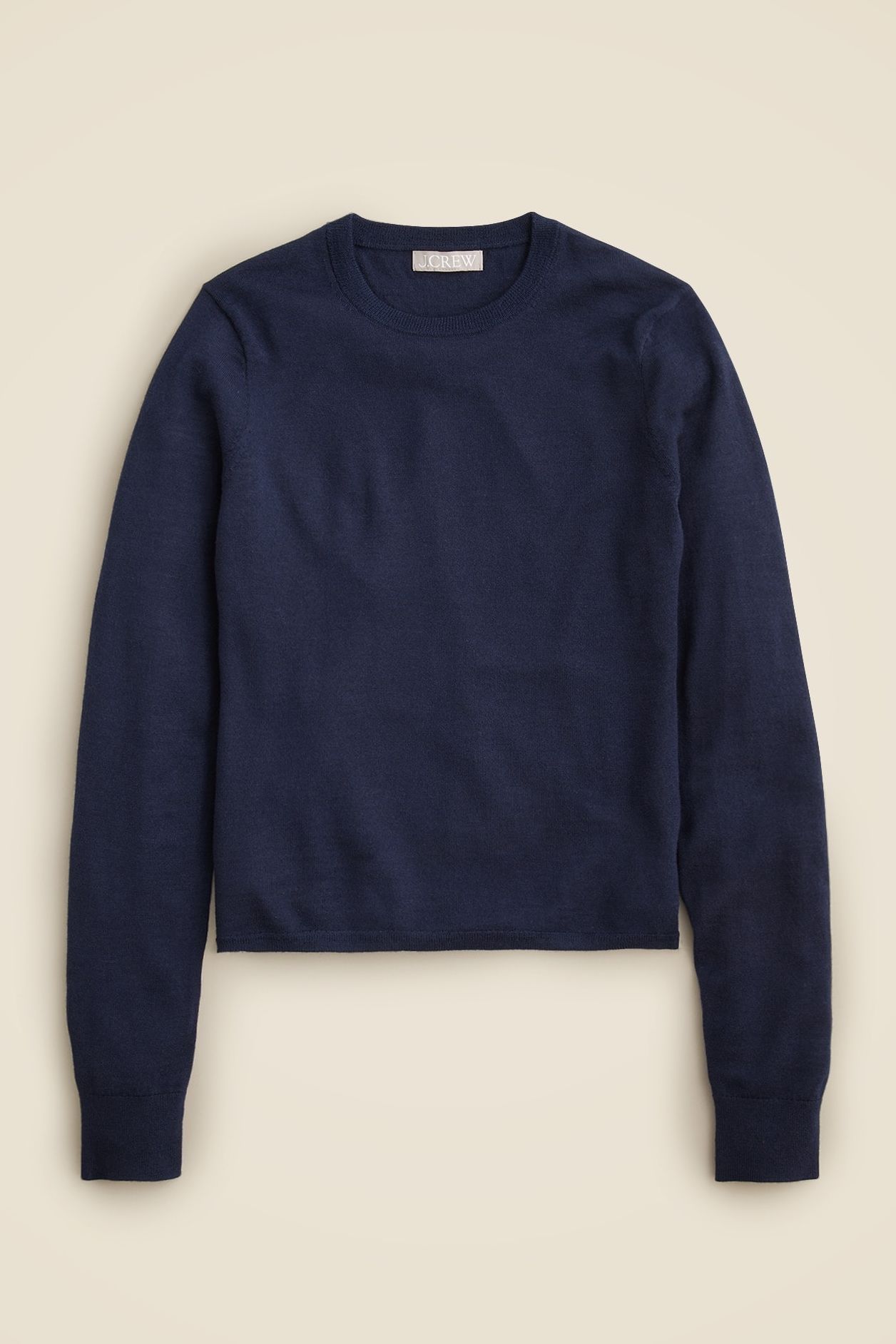 Carolyn Fitted Crewneck Sweater in Merino Wool