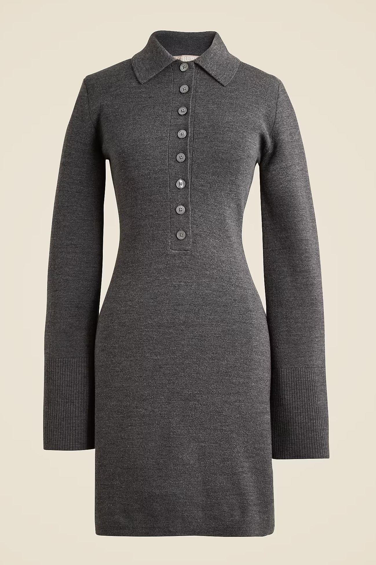 J.Crew bell-sleeve mini sweater-dress in merino wool
