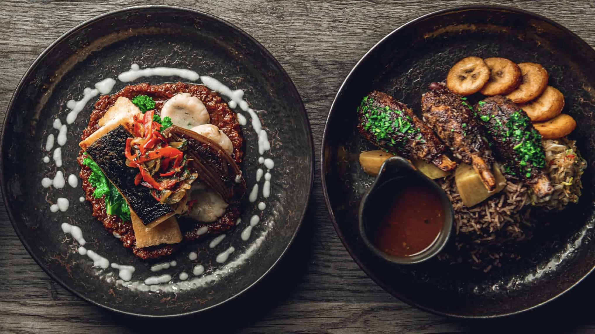 an image of three plates of food served up at Jam Delish