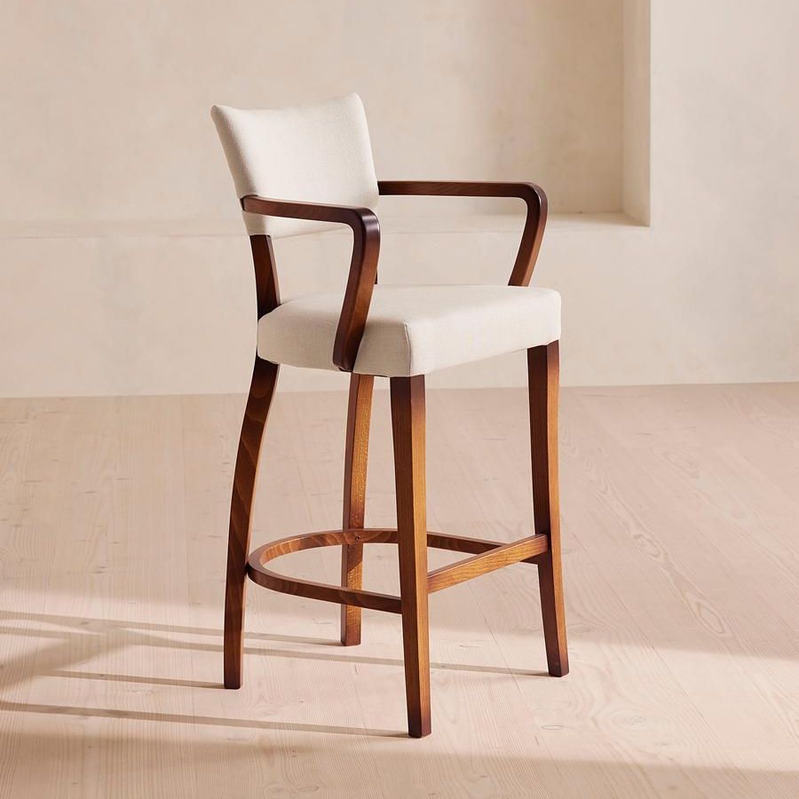 Molina Barstool, Linen, Natural