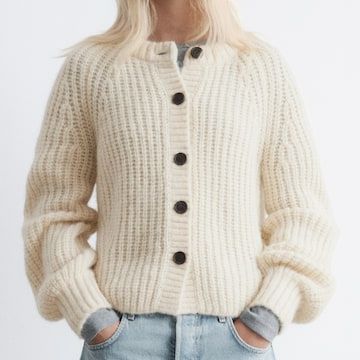 Balloon-Sleeve Cardigan