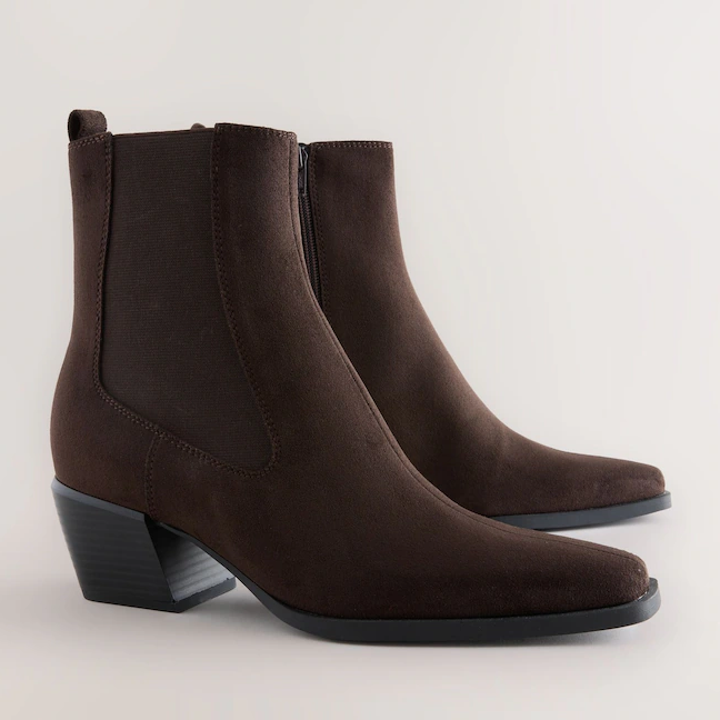 Next, brown western boots