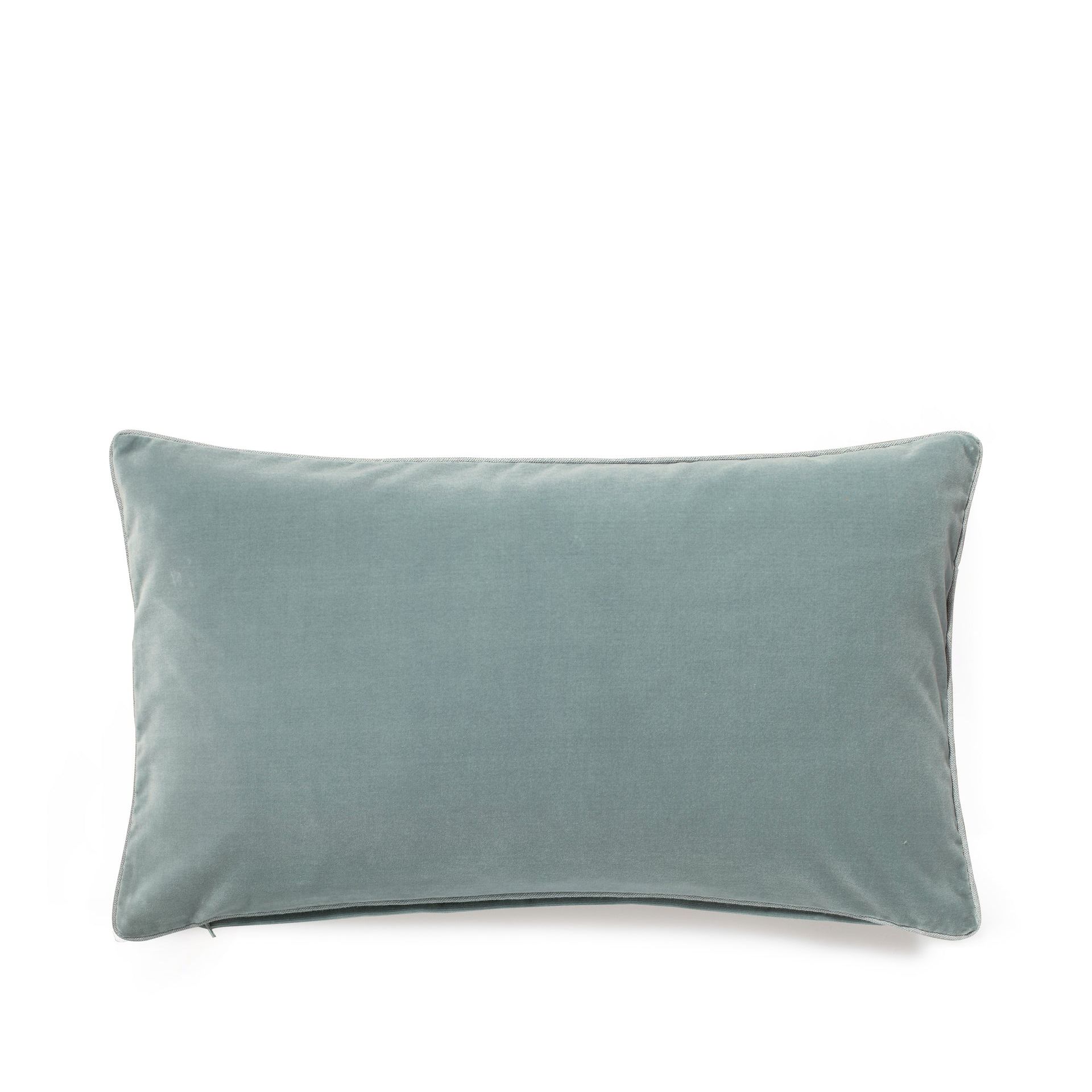 Plain Velvet Rectangular Cushion Cover - Gainsborough Blue