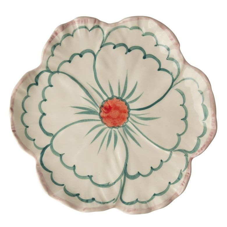Set of 4 Flower Shaped Side Plates