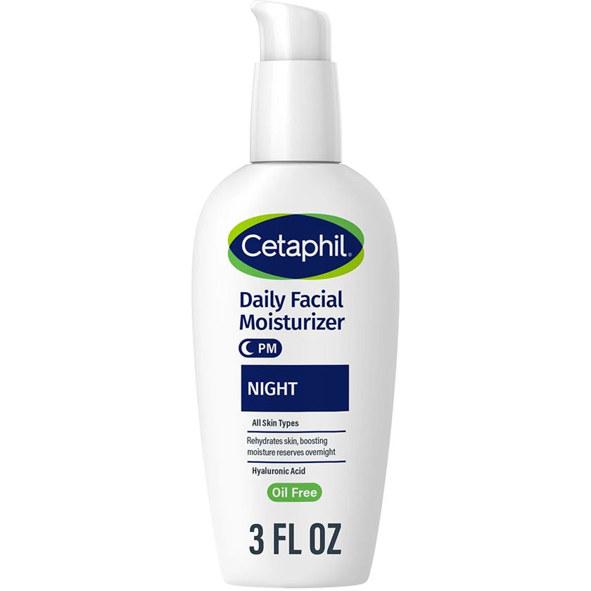 Cetaphil, Cetaphil Daily Facial Moisturizer Oil Free for All Skins With Hyaluronic Acid, 3 Fl Oz