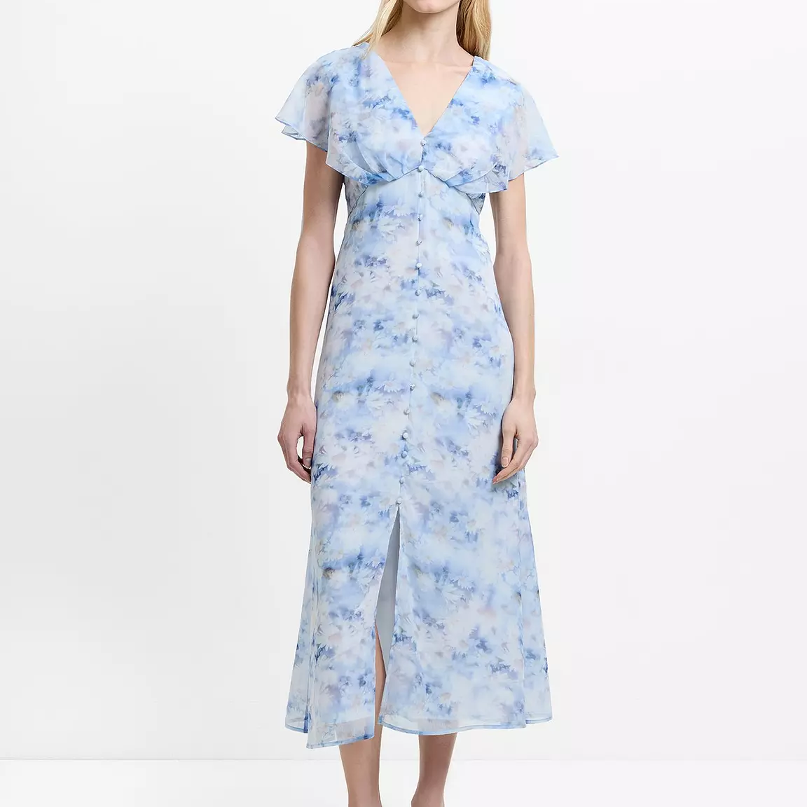 John Lewis, French Connection, Floral Print Midi Dress