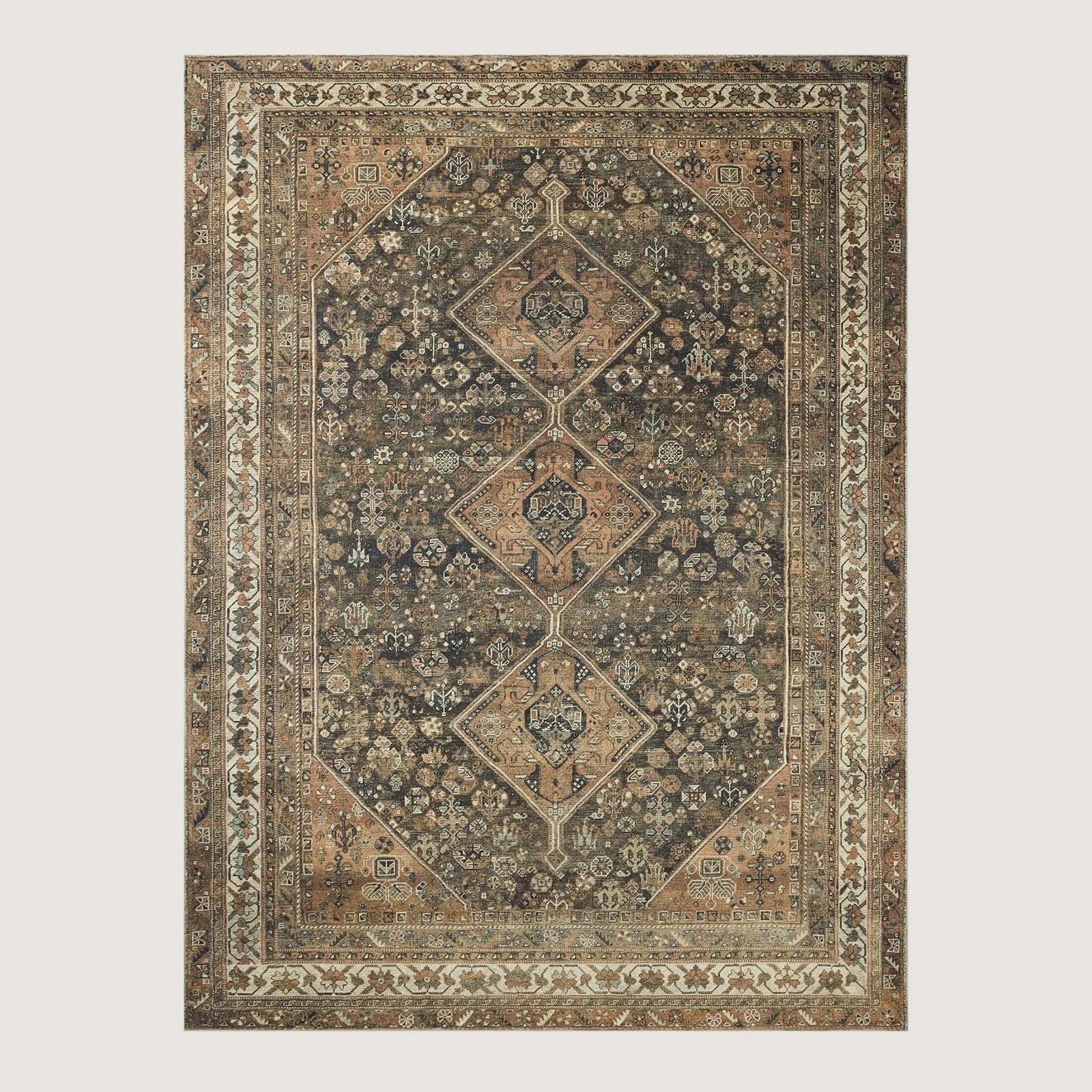 Nessa Cloudpile&amp;trade; Printed Rug - Apricot / Olive 5&amp;amp;apos; 0" X 7&amp;amp;apos; 6"