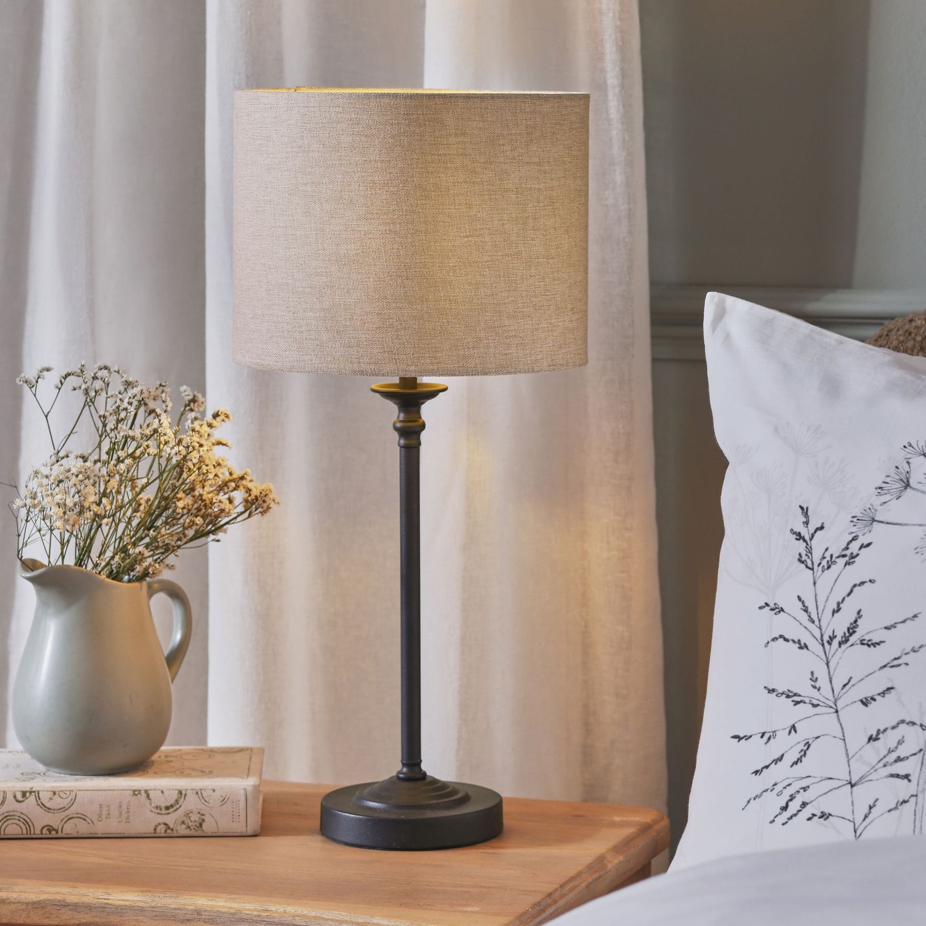 Black Burford Table Lamp - Size One
